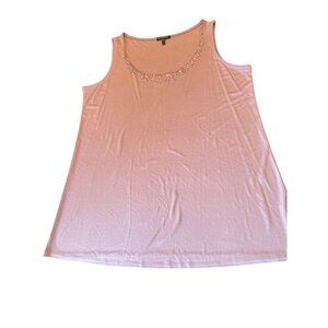 Eileen Fisher Woman Lavender Sleeveless Top With Sequin Detail Size 1X